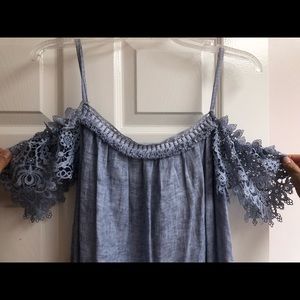 Summer sheer dress with lace